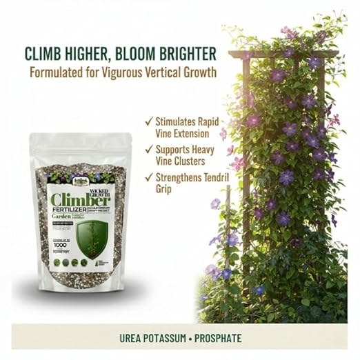 Old Cobblers Farm™ Wicked Growth Climbers &amp Vines Fertilizer – Helps Fast-Growing Vines and Climbers Reach New Heights with Colorful Blooms (5 lbs | 10 lbs | 15 lbs | 20 lbs) (15 lbs)