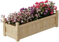 Large Wooden Raised Garden Bed 43.5 l x 16 w x 14 h Outdoor Rectangular Planter Box for Vegetables Flowers Herbs Yard Patio Backyard &amp Greenhouse Elevated Horticulture Wood Garden Plante