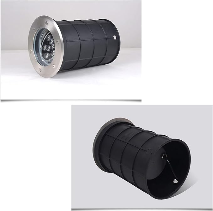 LED Underground Lights - Adjustable Angle Outdoor Ground Light IP65 Waterproof Spotlight for Garden Driveway Deck Step - Available in 12W &amp 9W Warm Light