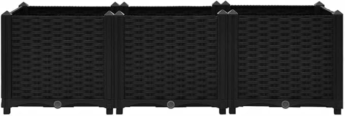 Raised BedElevated Planter BoxRaised PlanterGarden BoxPlanter Boxfor Vegetables Fruits Flowers Herbs 47.2x15.7x15 Polypropylene