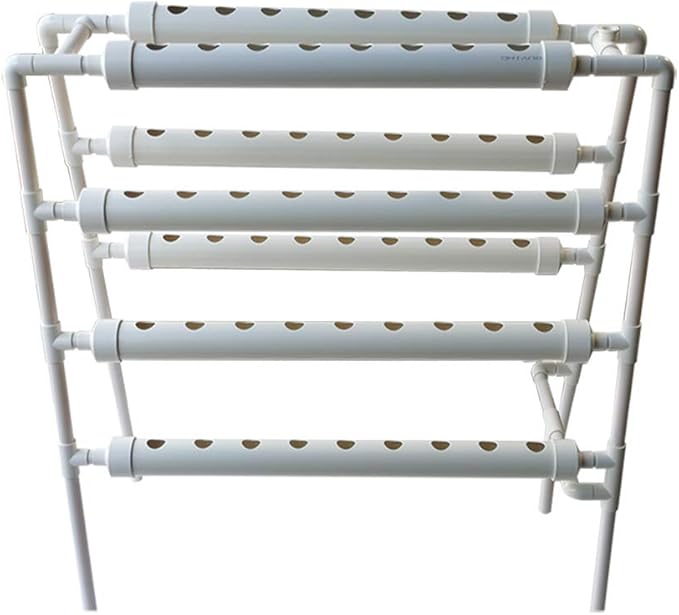 Wall-Mounted Hydroponic Grow Kit 70 Plant Sites Hydroponics Planting System 8 PVC-U Pipes Hydroponic Gardening Indoor System with 110V Water PumpPlanting SpongeHose