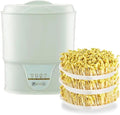 Automatic Bean Sprouts Maker 360° Rotary Sprinkler Thermostatic Incubator Germinator 2 Layer Sprouting Seedling Tools