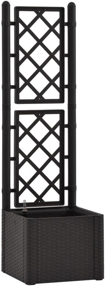 Garden Raised Bed PlanterGarden BedGalvanized Raised Garden BedPlanter Raised bedsGalvanized Planterwith Trellis and Self Watering System Anthracite