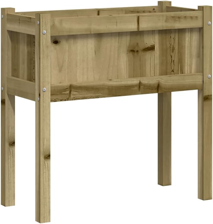 Garden Planter Solid Pine Wood Natural for Balcony Outdoor Raised Bed Landscape Fence Garden Wall
