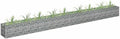 Gabion Raised Bed Silver Galvanized Steel Large Gardening Pot Outdoor Plant Pot for Garden Balcony