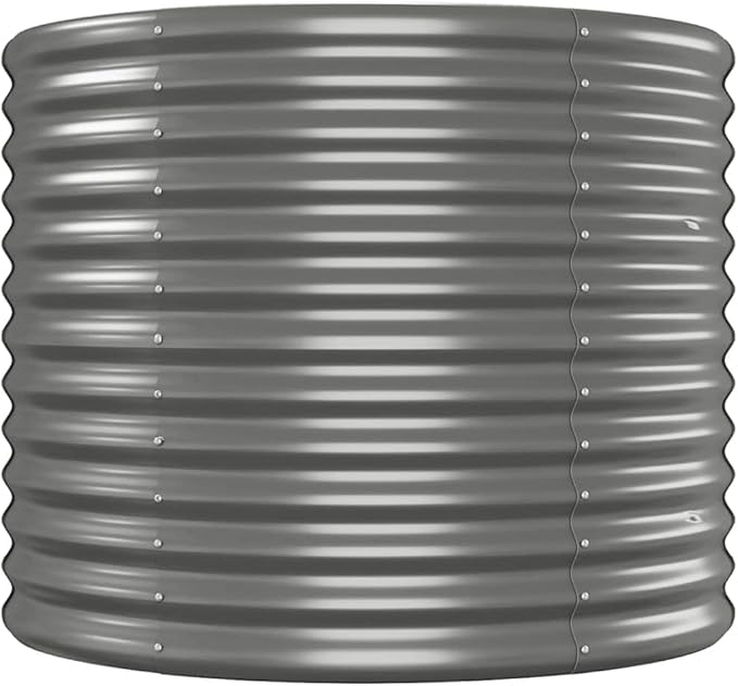 YAFF Raised Garden Bed - Large Metal Planter Box for Vegetables Outdoor Planter Boxes Kit Galvanized Steel Gray 218.1x39.4x26.8 Powder-Coated Steel