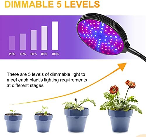 Full Spectrum Phyto Lamp DC5V USB LED Grow Light Dimmable Timer Desktop Clip Lamps IP66 Waterproof for Plants Flowers Vegetables Grow Box60w