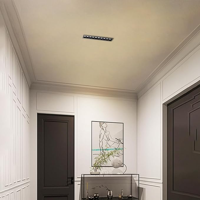 Black Ceiling Light Led Recessed Spotlight Square Flush Mount Accent Spotlighting Fixture Linear Directio l Spotlights Hallway Lamps Indoor