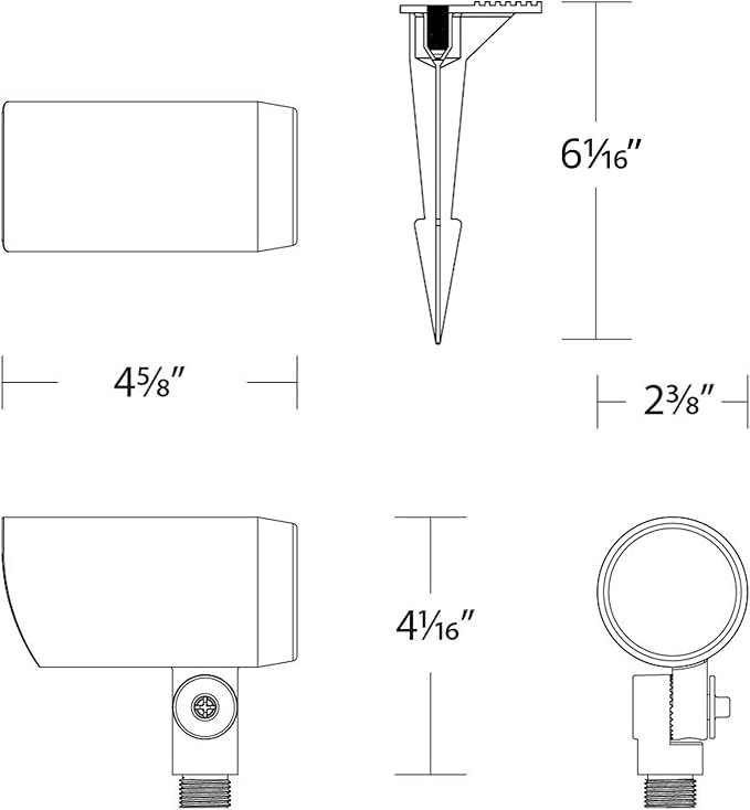 WAC Limited Landscape Lighting 12V Accent and Spot Light 30 Degree Narrow Beam Angle with 5-CCT Selectable in Bronze