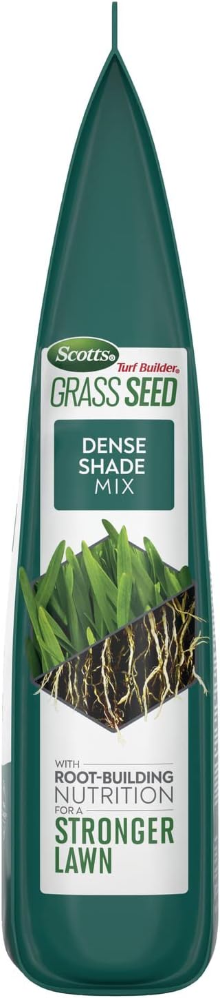 Scotts Turf Builder Grass Seed Dense Shade Mix with Fertilizer and Soil Improver Grows With Little Sunlight 5.6 lbs.