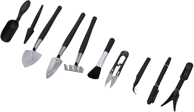 23 Piece Tool Set Miniature Garden Transplanting Tools Set for Bonsai Plants Small Houseplants