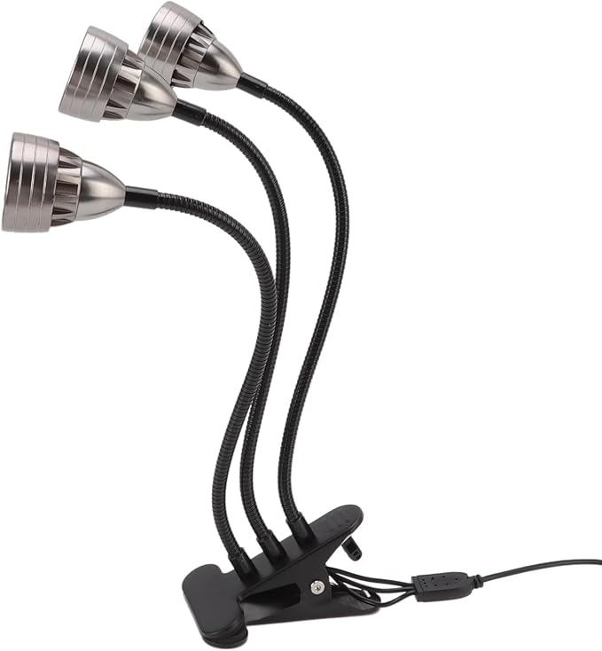 LED Plant Grow Light Full Spectrum 360 Degree Adjustable Clip On USB Powered Indoor Plants Light with 5 Dimming Modes 3 Fill Light Modes for Succulents Aluminum Alloy 78LEDs