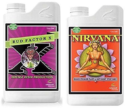 Advanced Nutrients Bud Factor X and Nirvana Bundle with Conversion Chart and 3ml Pipette-1 Liter