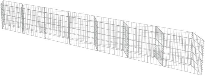 Outdoor Garden Gabion Wall Gabion Stone Basket Planter Raised Vegetable BedSteel Garden Decoration Galvanized Steel 177.2x11.8x19.7