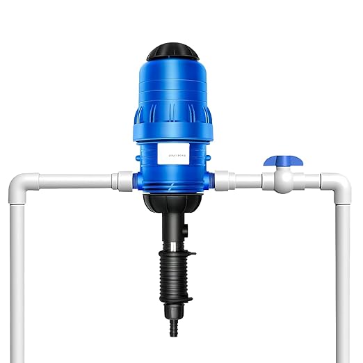 Adjustable Fertilizer Injector Dispenser Water Powered Drip Feeder Dosing Pump Drip Irrigation Injector with One Tube Automatic Liquid Doser Dispenser for Garden Greenhouse Agriculture
