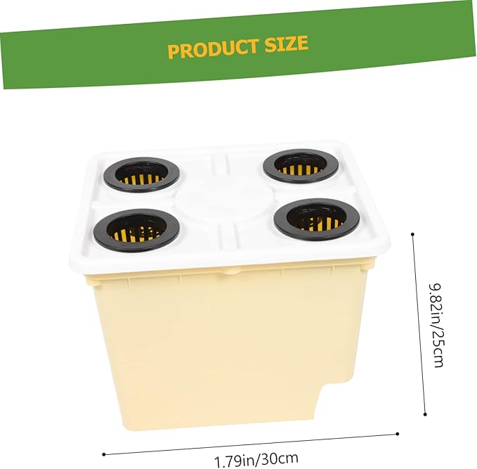 Totority 4holes Hydroponics System Soilless Cultivation Barrel for Vegetables Fruits and Flowers Plastic Planting Basket for Greenhouse Use