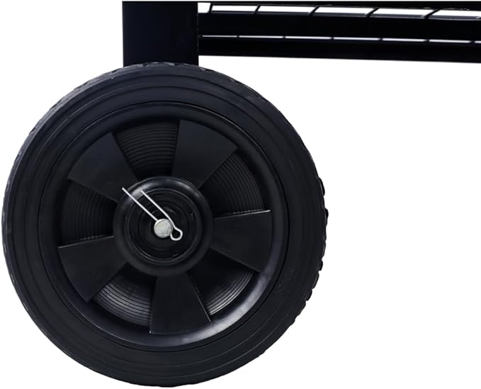 Raised Garden Beds Outdoor Elevated Metal Planter Box with Wheels and Lower Shelf Ergonomic Design for Patio Backyard Balcony Powder-Coated Finish Premium Gardening Bed Black