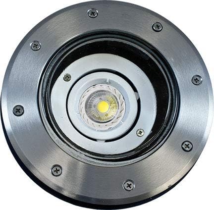 LV306-LED3-SS304-MR Well Light W/Out Grill W/Sleeve Adjustable Fixture 3 Watt LED MR16 12 Volts Stainless Steel
