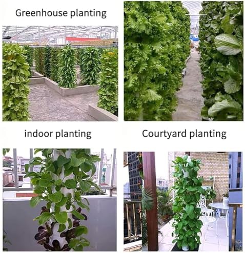 Smart Vertical Pots Tower Hydroponic Planting Indoor Kit (Size: 15 Layers 45 Holes) (A)