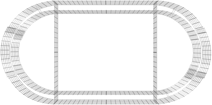 YAFF Gabion Raised Bed Galvanized Iron 78.7x39.4x19.7