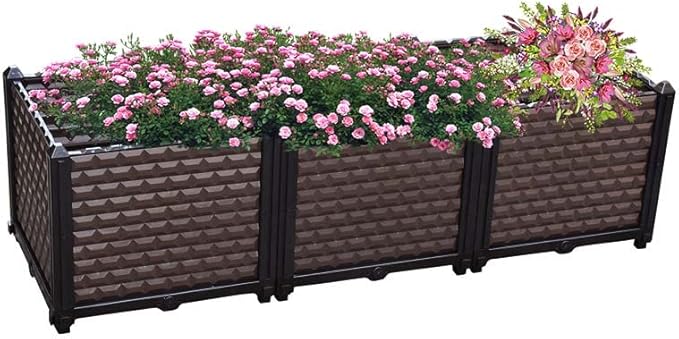YSUEFIJO Raised Garden Bed for Vegetables Planter Box for Outdoor Plants Flowers Planting Raised Container Planter Raised Beds for Planting Outdoor Plants Vegetables