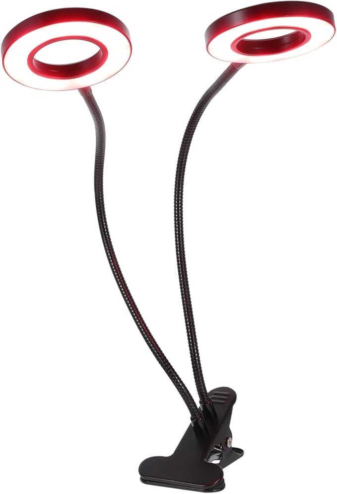 Mipcase Dual Headed LED Plant Growth Lamp Clip Indoor Growth Light with Timer Function for Enhanced Photosynthesis and Blooming USB Powered Easy Installation