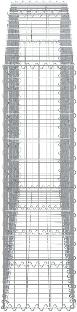 Gabion Basket Silver Galvanized Iron 78.7x11.8x47.2 in Outdoor Planter for Garden Beds Decorative Noise Barrier