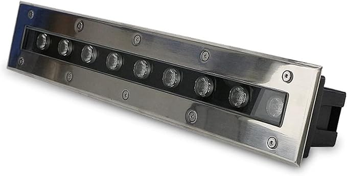 Outdoor Underground Light Long Strip Spotlight IP66 Waterproof LED Garden Buried Light AC85-110V for Driveway Patio Driveway Step Villa Landscape Lighting