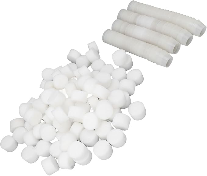 Greensen 100 Hydroponic Net Cups Set Reusable Plastic Hydroponic Plant Basket with Growing Sponges for Vegetable Seedlings Effectively Promote Plant Roots (White)