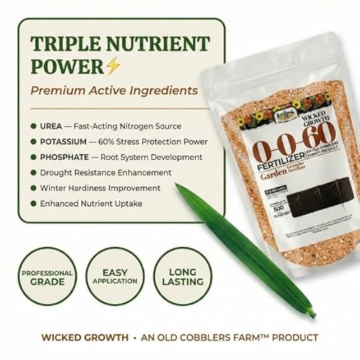 Old Cobblers Farm™ Wicked Growth 0-0-60 Fertilizer - Potassium - Strengthens Roots Boosts Resilience &amp Promotes Lush Growth (5 lbs | 10 lbs | 15 lbs | 20 lbs) (5 lbs)
