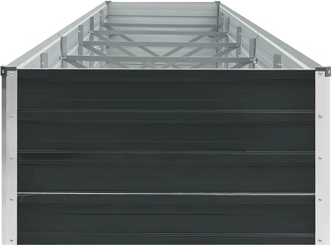 Garden Raised Bed Galvanized Steel 189x31.5x17.7 Anthracite