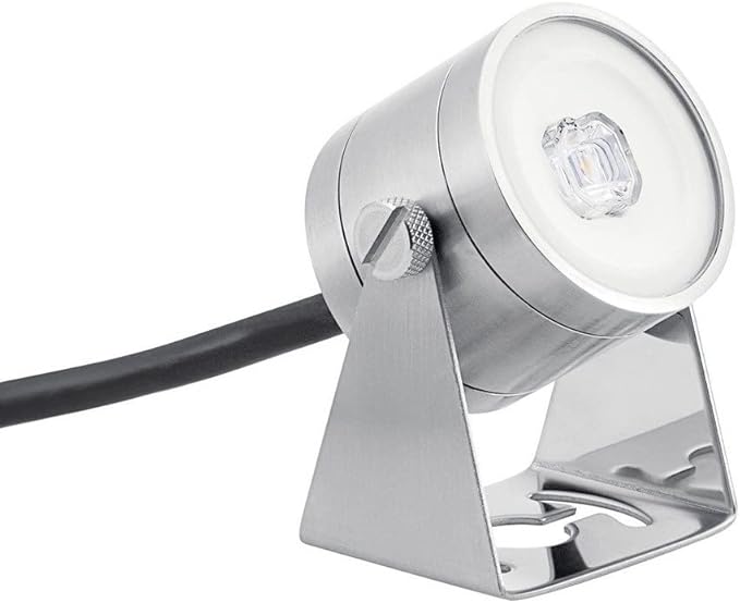 Vlo 6W 1 Led Underwater Accent Light 2 inches Tall by 2 inches Wide-Stainless Steel Finish-3000 Color Temperature Utilitarian Landscape 12V Led Water 147-Bel-4435931