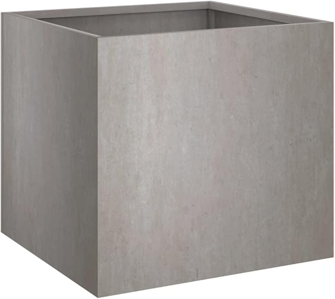 Corten Steel Raised Planter 16.5 x 16.5 x 15.4 in Rustic Square Metal Flower Box Weathering Garden Bed for Patio Balcony Outdoor