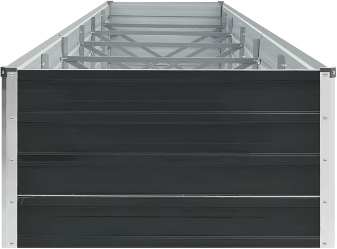 SKM Raised Bed Anthracite Galvanized Steel 189.0 x 31.5 x 17.7 inAnthracite (Weight 31.92KG)