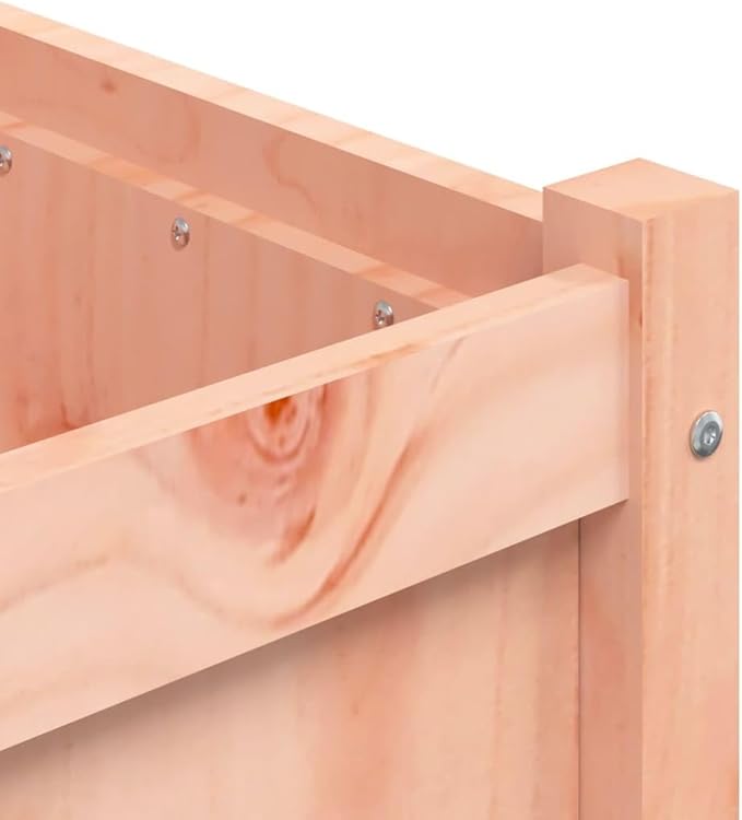 Garden Planter Natural Wood Solid Douglas Fir 35.4x19.7x27.6 in Raised Garden Bed for Outdoor Plants Patio Deck