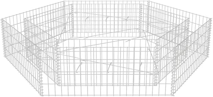 Hexagonal Gabion Raised Planter Raised bedsGalvanized PlanterFlower BedTroughMetal PlanterRaised Garden BedBed 78.7x68.1x15.7