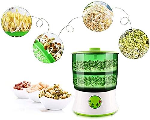 Thermostat Electric Germinator Automatic Watering-Bean Sprouts Machine 2 Layers