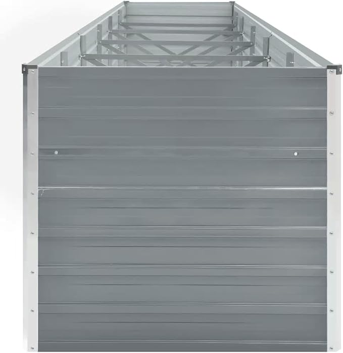 Garden Raised PlanterGarden BedGalvanized Raised Garden BedPlanter Raised bedsGalvanized PlanterBed Galvanized Steel 189x31.5x30.3 Gray