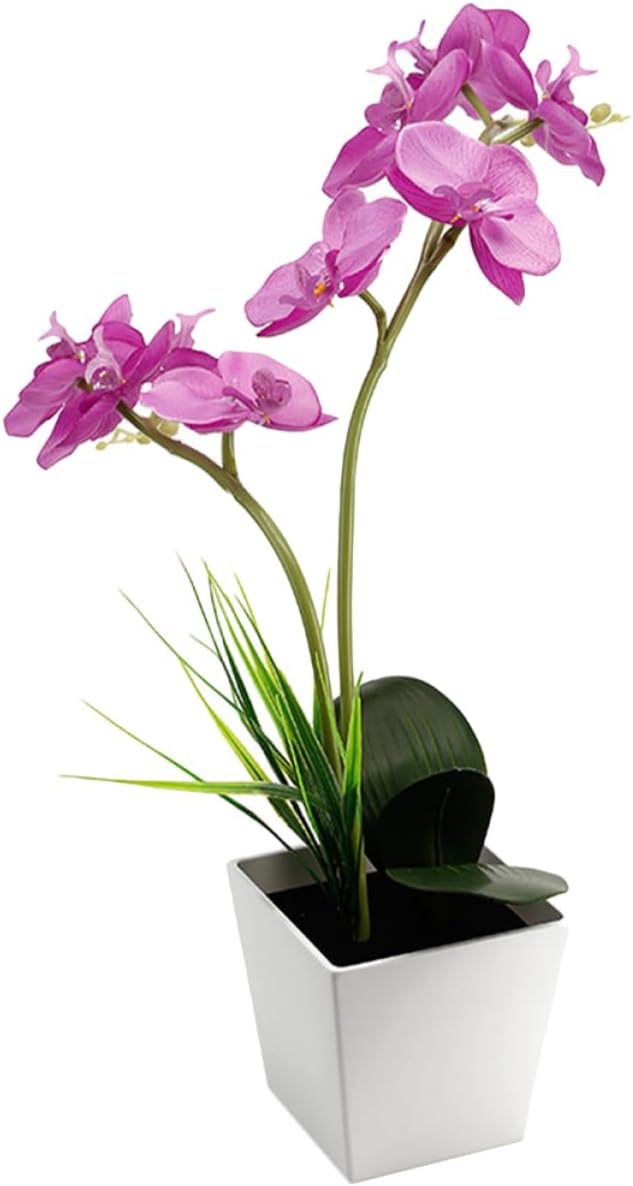 GLEAVI 9 LED Orchid Flower Light Decorative Table Lamp for Living Room Artificial Bonsai Light USB Power Indoor Floral Decor for Home Office