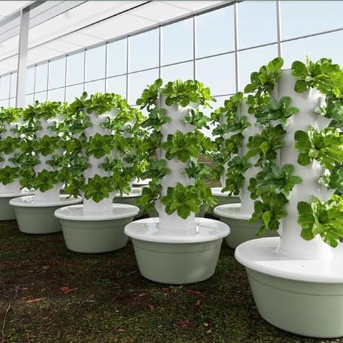 Hydroponics Growing20 Pods Indoor Vertical Garden Kit with LED Light Automatic TimerHydrating Pump Adapter Aeroponic Tower Garden for