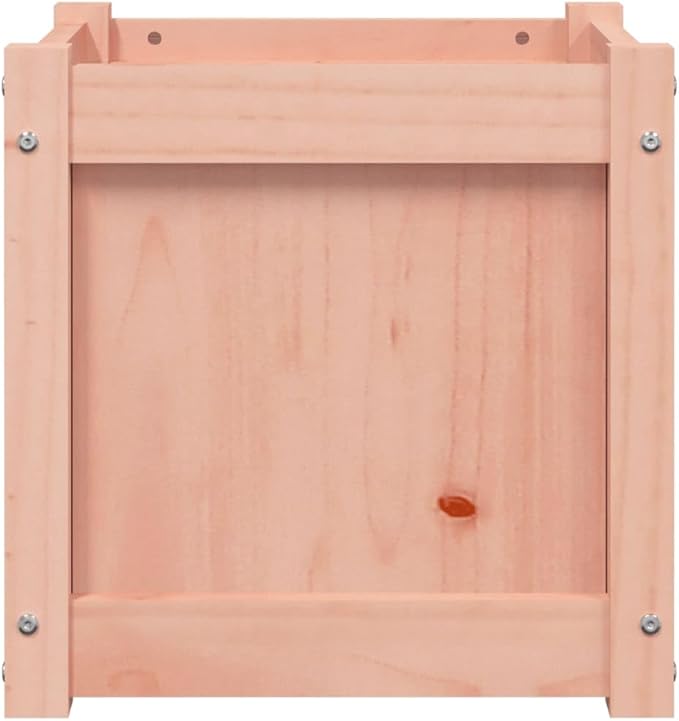 15.7 Solid Douglas Fir Square Planter Box Durable Rustic Raised Garden Bed for Patio Herbs Flowers or Veggies Outdoor Use