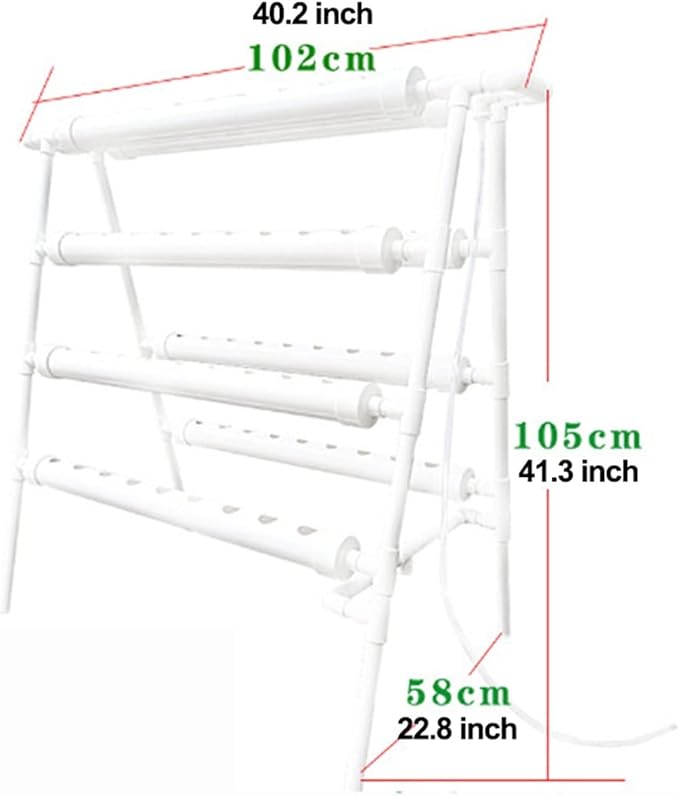 Hydroponic Tower Growing Sytem 72 Sites 8 Pipes Hydroponic Grow Kit Garden Planting Equipment Nft Soilless Balcony Indoor Greenhouse Tool Lettuce Strawberry Easy to Insta