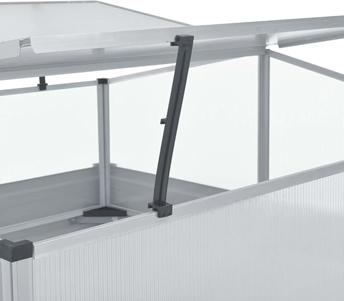 Galvanized Steel Garden Raised Bed with Greenhouse Outdoor Galvanized Metal Planter Box Outdoor Gardening Planting Box for Flowers and Plants Green 39.4x39.4x30.3-57