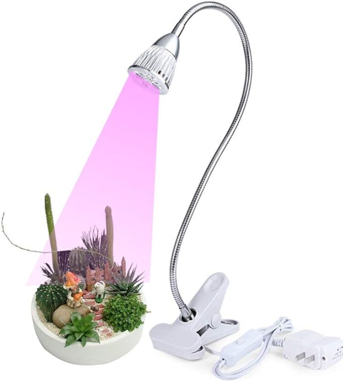 Wall Lights 5W Led Grow Light Full Spectrum with 5 LEDs Clip Desk Lamp Plant Light for Hydroponics Garden Greenhouse Plant Cn Plug