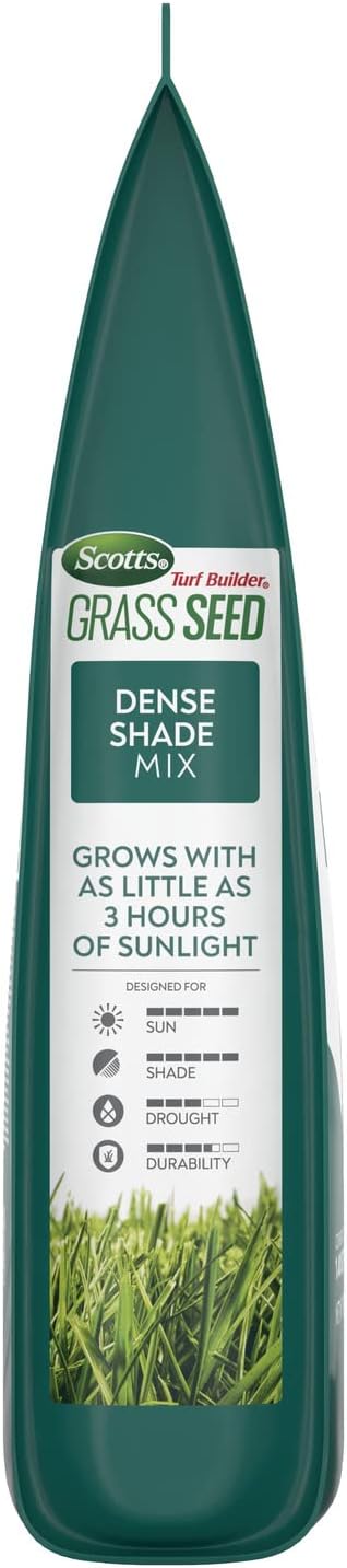 Scotts Turf Builder Grass Seed Dense Shade Mix with Fertilizer and Soil Improver Grows With Little Sunlight 5.6 lbs.