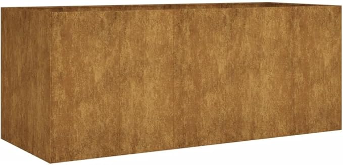 Garden Raised Bed Rusty Corten Steel 78.7x31.5x31.5 Inch Rectangular Planter for Outdoor Plants Durable Metal Steel Raised Beds for Gardening Weathered Finish