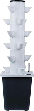 AMNOOL 30 Pods Hydroponics Tower Garden 6-Story Garden Hydroponic Planting System Hydroponic Growing System Growing Kit for Fruits and Vegetables with Hydrating Pump-1PC**1