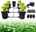 TBVECHI 7 Buckets DWC Hydroponics Grow System with Top Drip Kit 5 Gallon Deep Water Culture Bucket System Full Set of Recirculating Drip Garden System with Air Hose Air Pump Air Stone