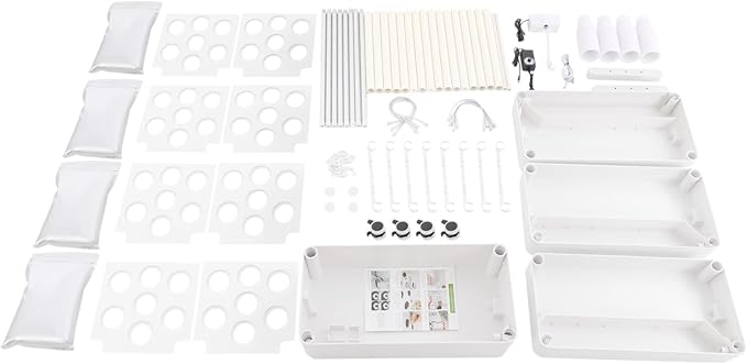 Hydroponic Growing Tower System Kit 56-Plant Vertical Hydroponics Garden Tower with LED Grow Light for Outdoor Indoor Herbs Fruits Vegetables Smart Garden Planter Kit