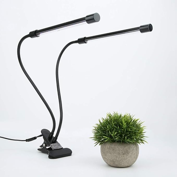 USB LED Grow Light with Clip for Indoor Plants 18W Red Blue 70cm Flexible Arm - Energy Efficient Aluminum Adjustable Timing for Hydroponics and Gardening
